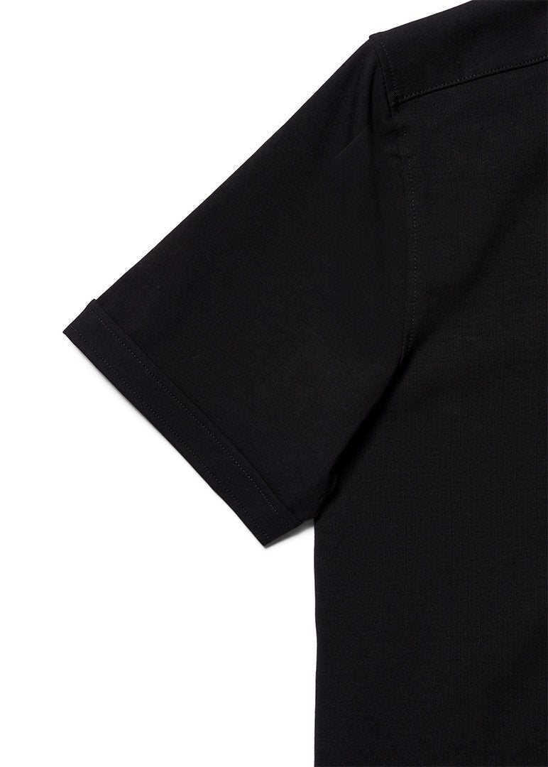Short-Sleeve Polished Shirt | Black