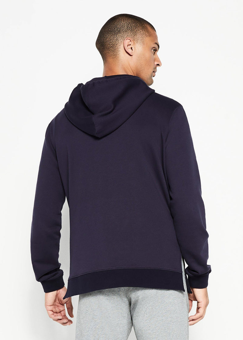 Side Zip Hoodie | Blue