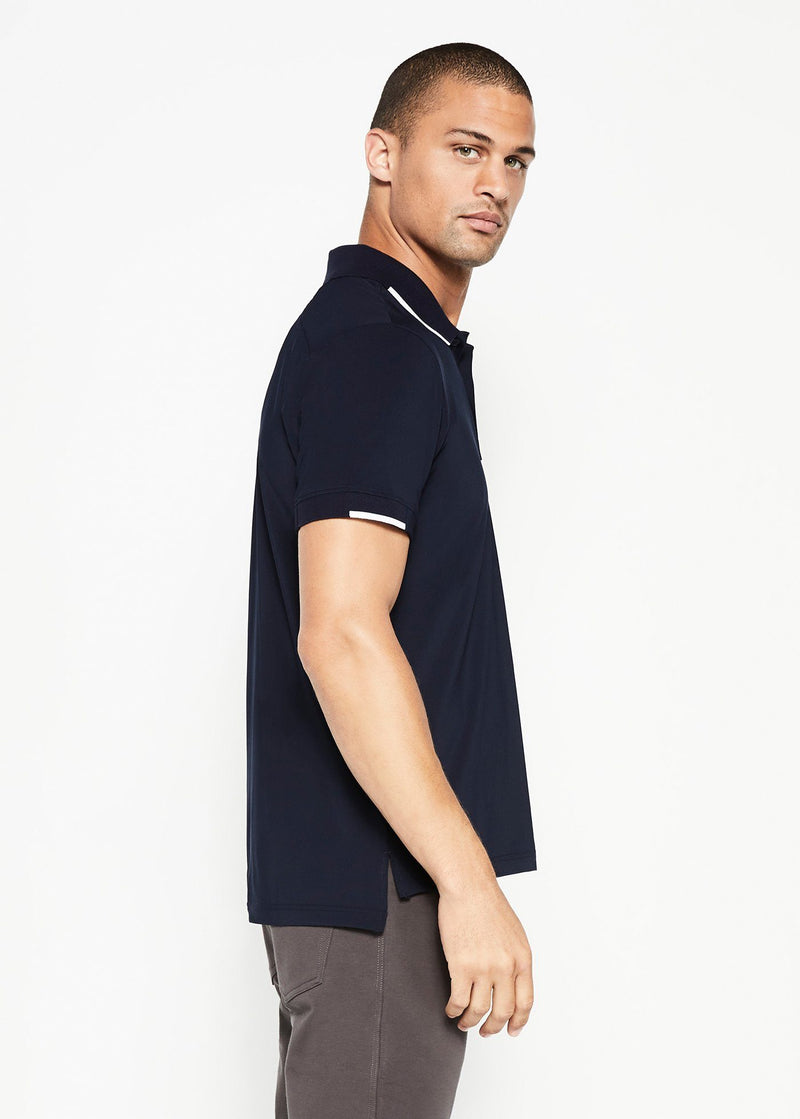 Performance Tipped Polo | Navy w/White Tipping