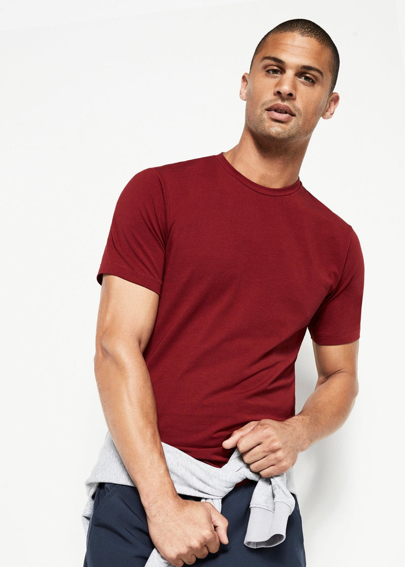 Cotton Stretch T-Shirt | Claret