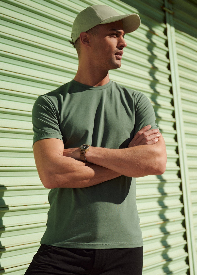 Cotton Stretch T-Shirt | Olive