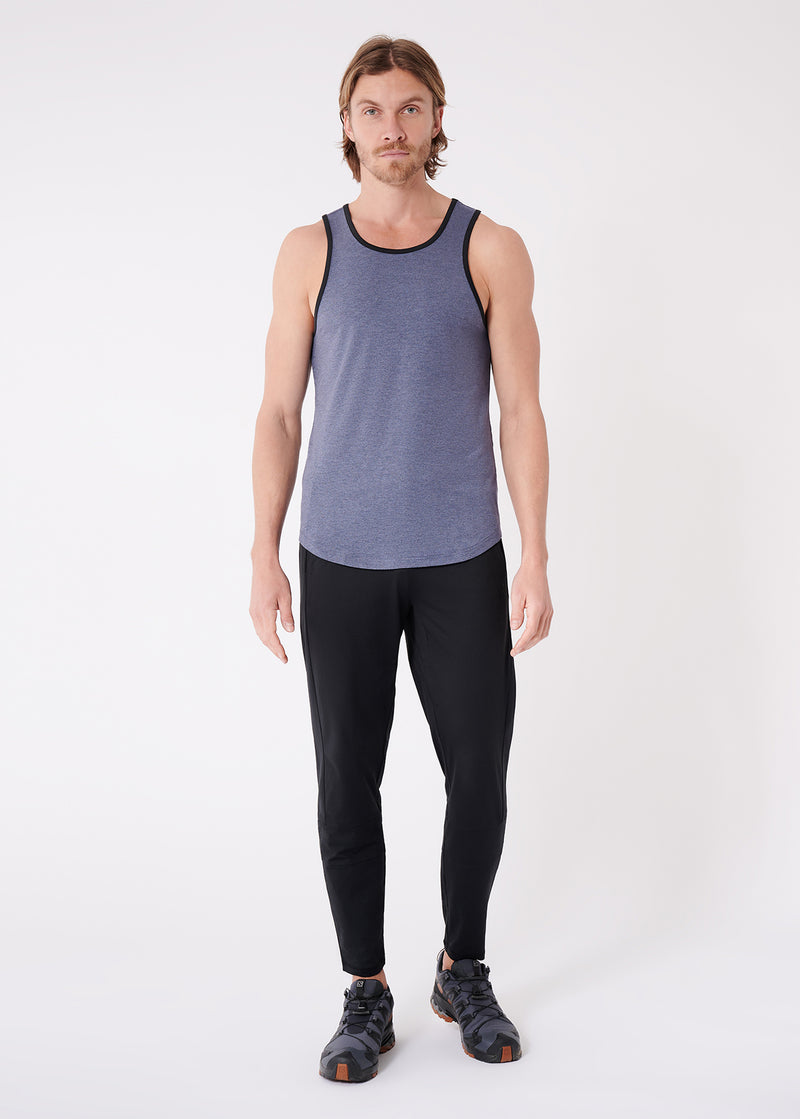 Summit Ringer Tank | Heather Blue