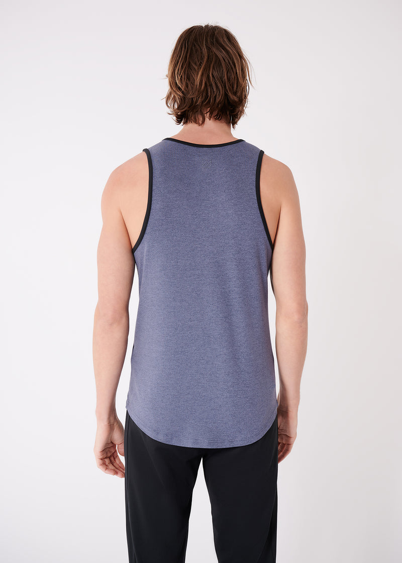 Summit Ringer Tank | Heather Blue