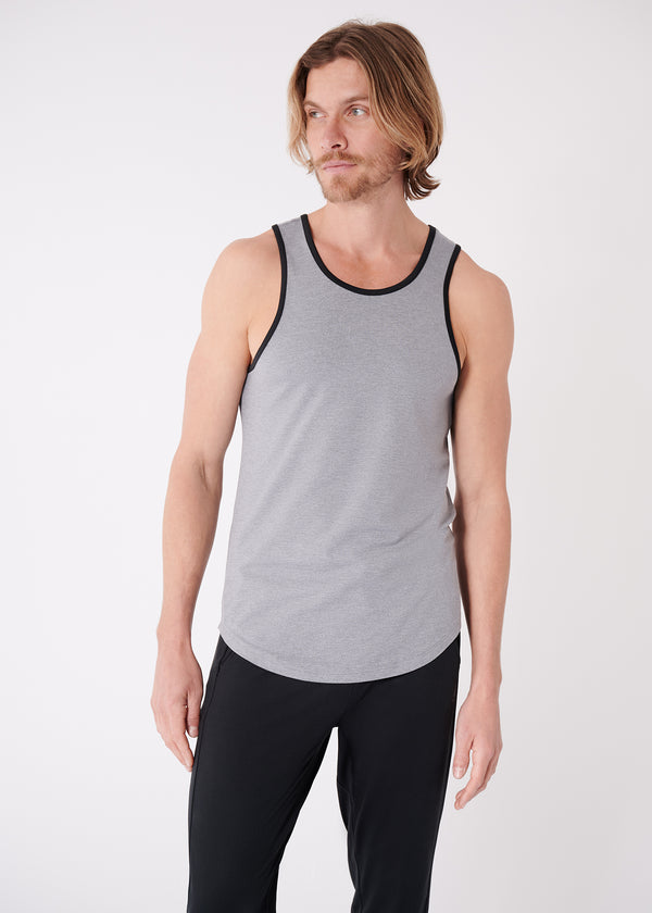 Summit Ringer Tank | Medium Heather Grey