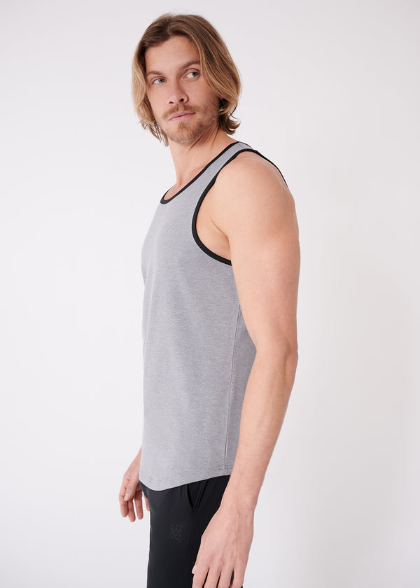 Summit Ringer Tank | Medium Heather Grey