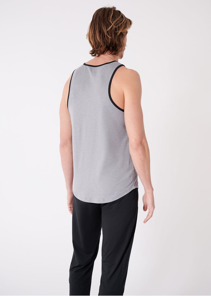 Summit Ringer Tank | Medium Heather Grey