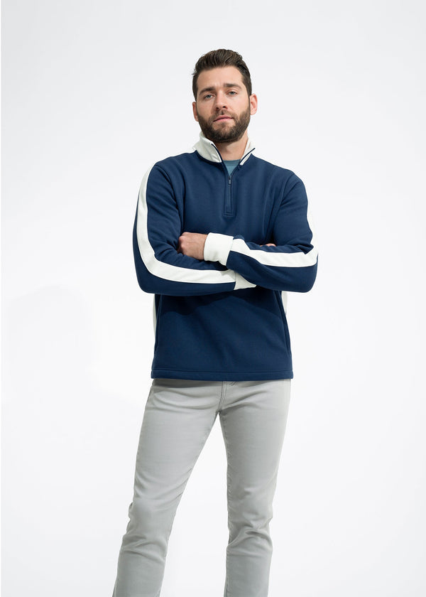 Stretch Fleece Quarter Zip | Admiral with Snow