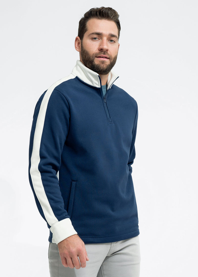 Stretch Fleece Quarter Zip | Admiral with Snow