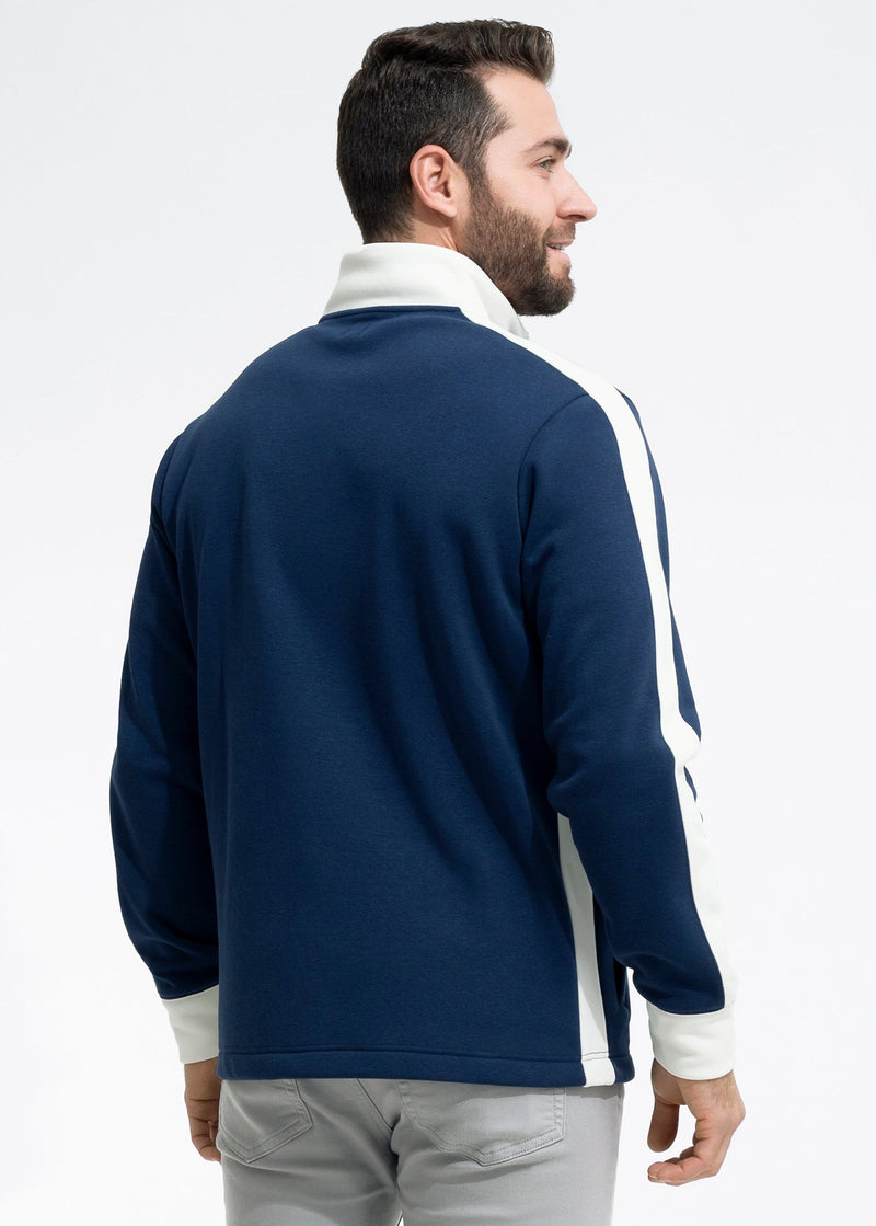 Stretch Fleece Quarter Zip | Admiral with Snow