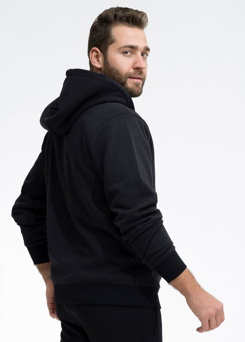 Stretch Fleece Zip Hoodie | Black