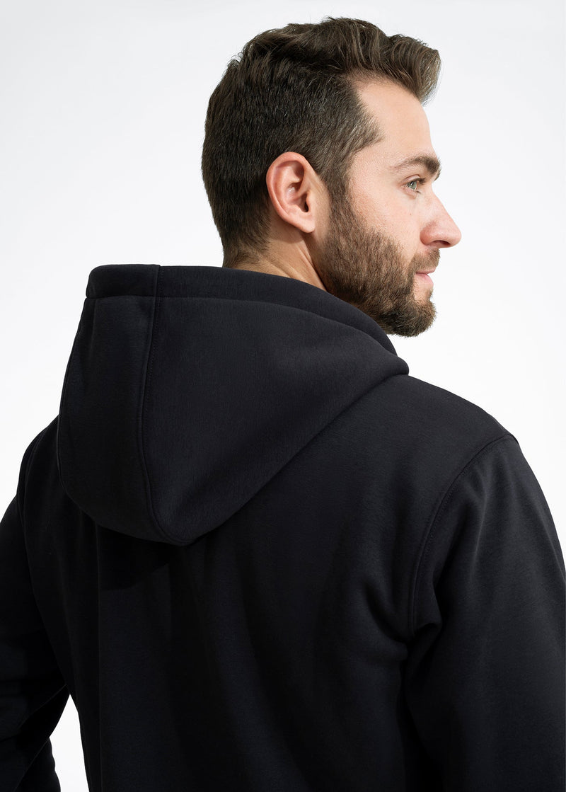 Stretch Fleece Zip Hoodie | Black