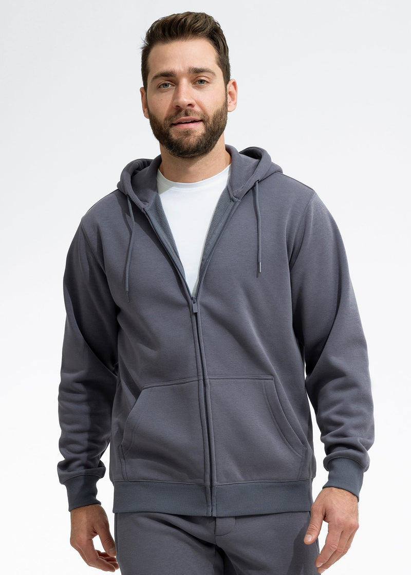 Stretch Fleece Zip Hoodie | Monument