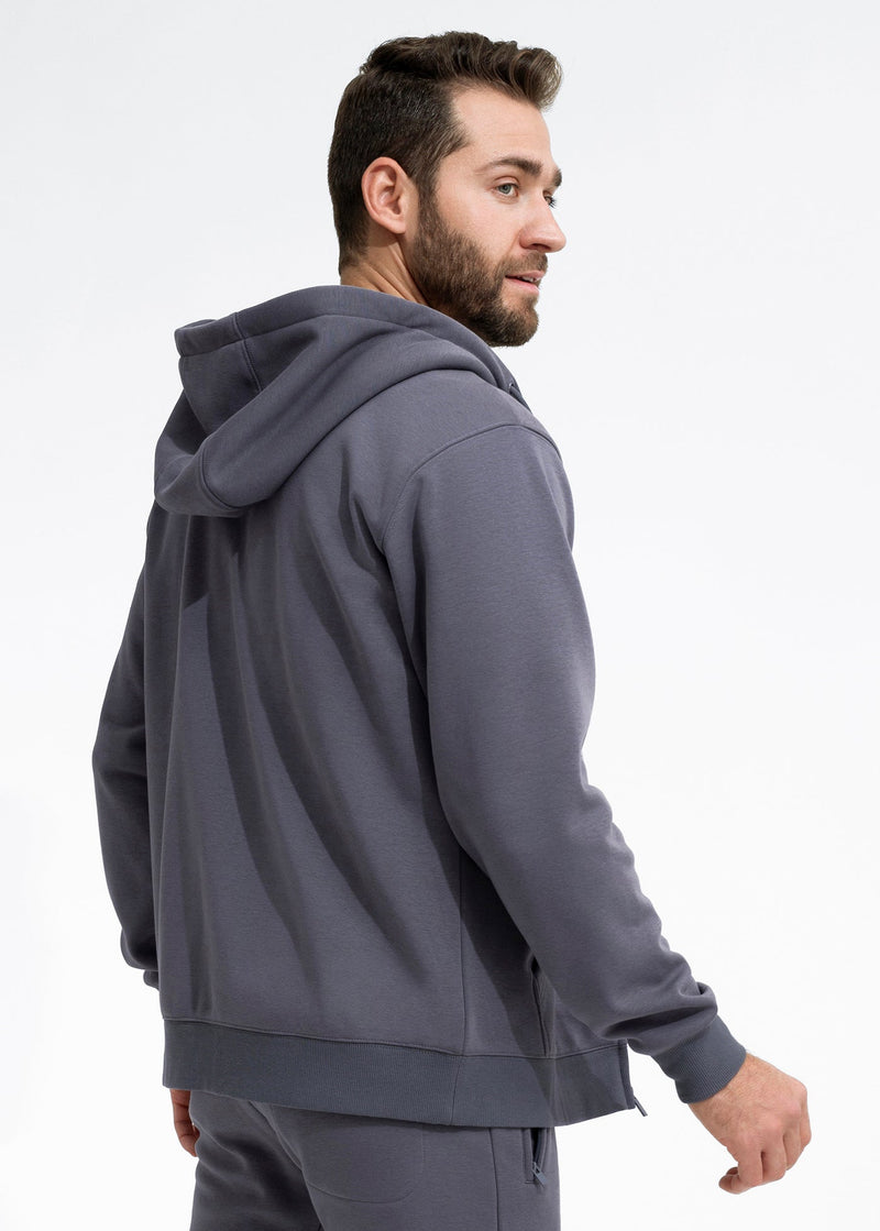 Stretch Fleece Zip Hoodie | Monument