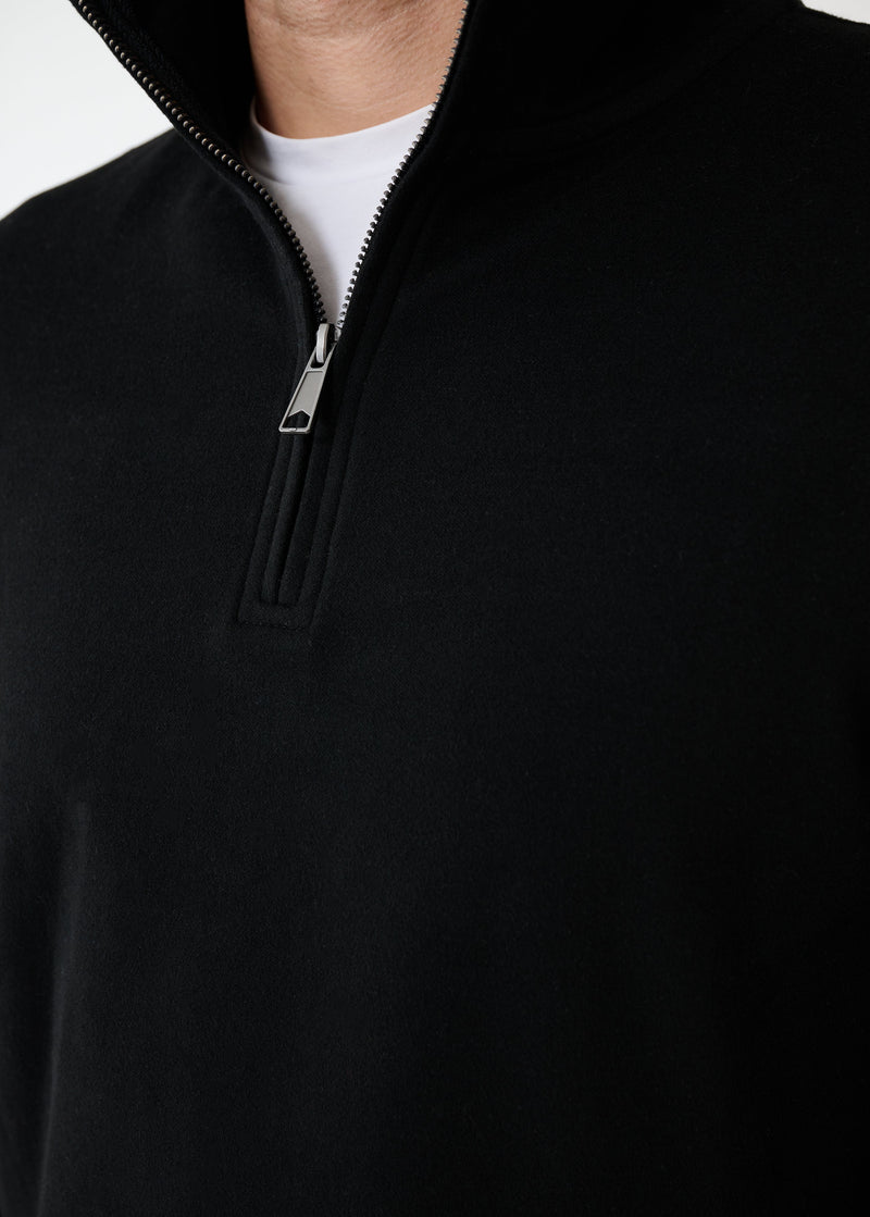 Triblend Stretch Quarter-Zip | Black