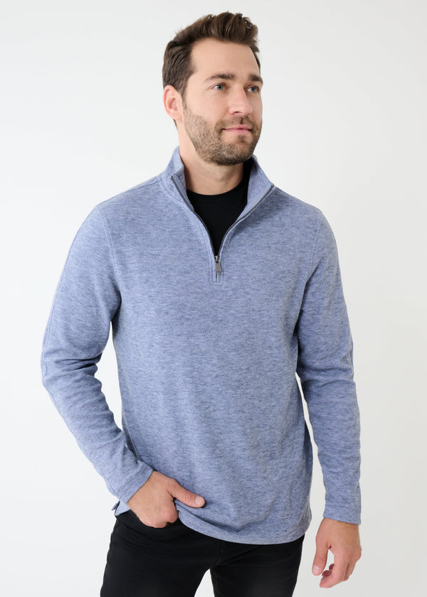 Triblend Stretch Quarter-Zip | Denim