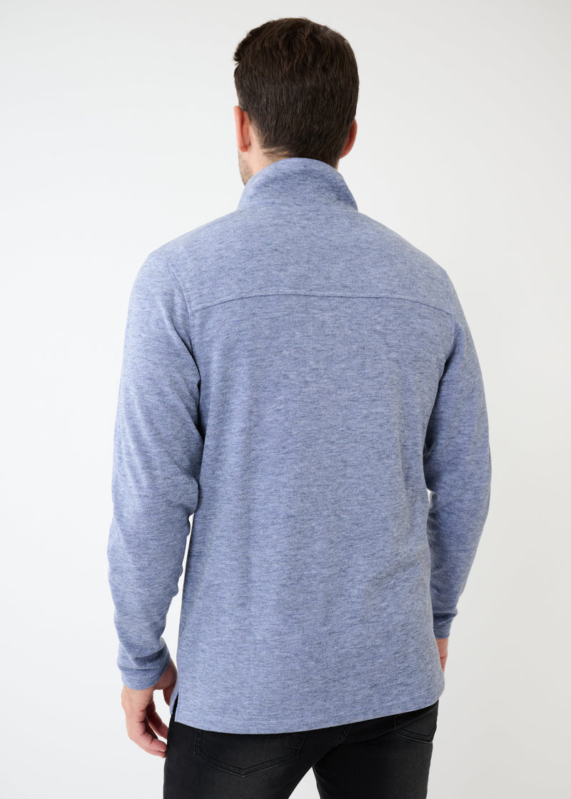 Triblend Stretch Quarter-Zip | Denim