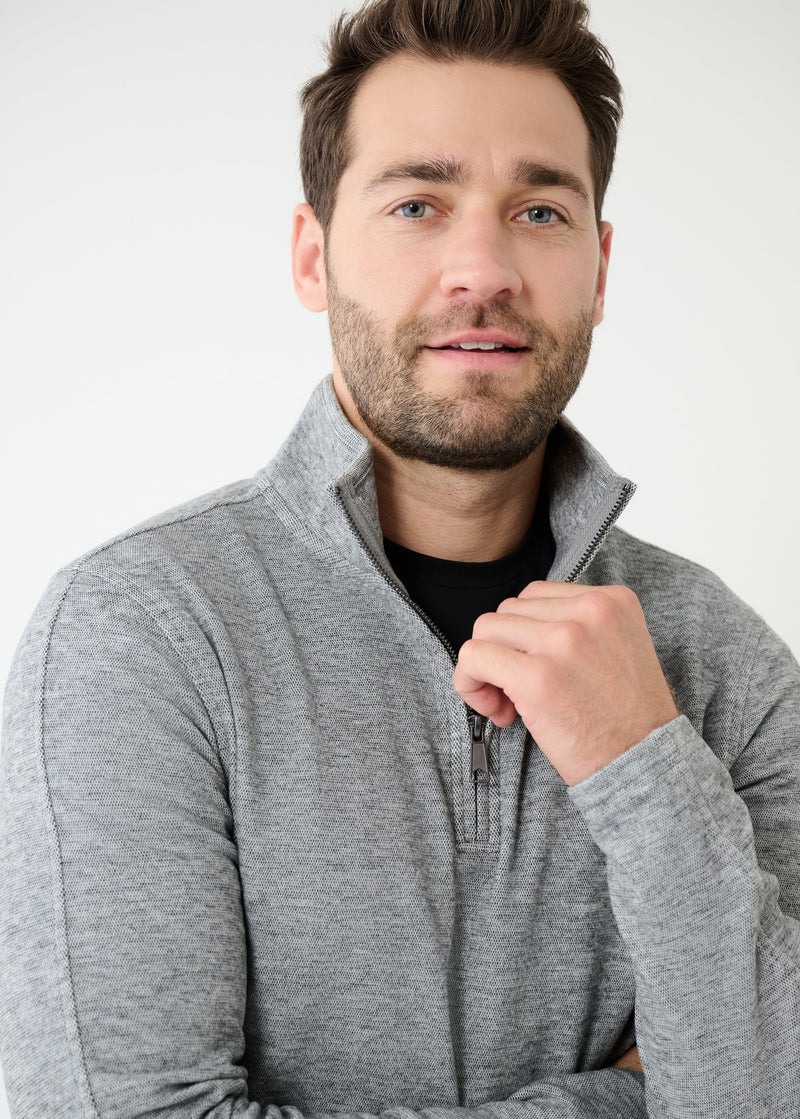 Triblend Stretch Quarter-Zip | Grey