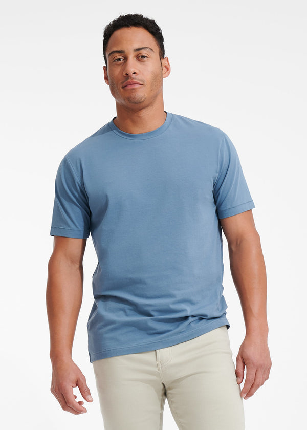 Cotton Stretch T-Shirt | Medium Blue