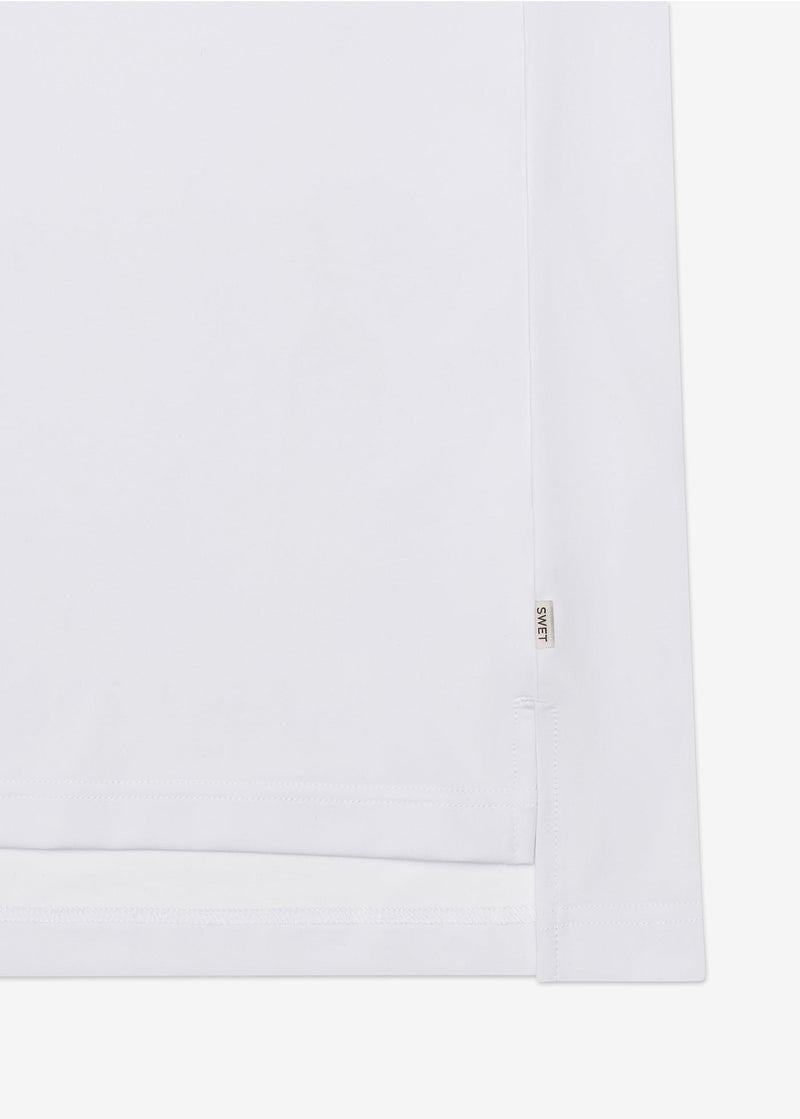 Performance Tipped Polo | White w/ Yellow Collar & Navy Tipping
