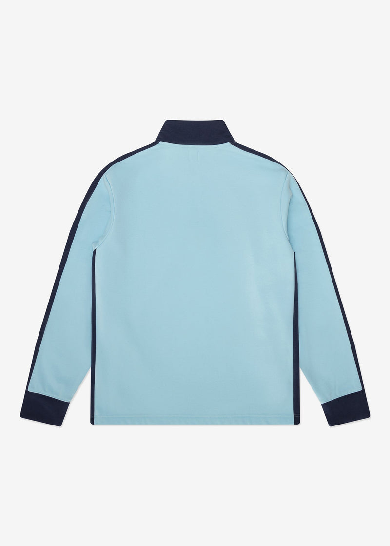 Stretch Fleece Quarter Zip | Sky Blue with Admiral