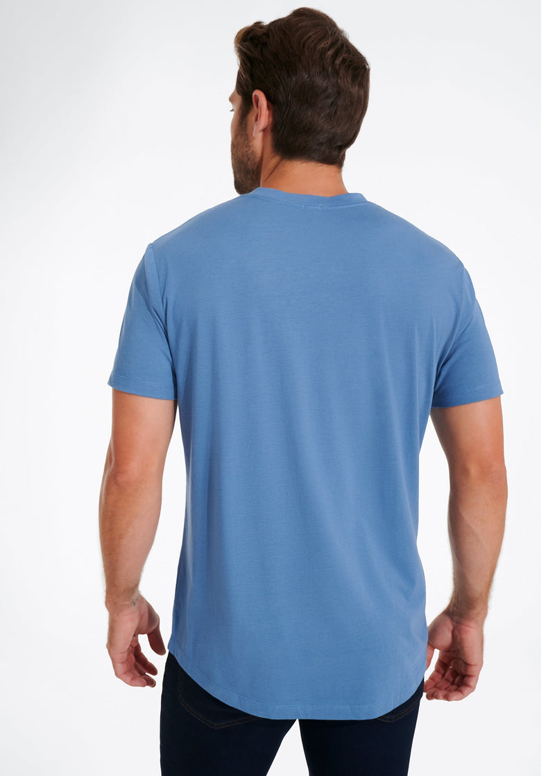 Softest V Neck T-Shirt | Indigo Blue