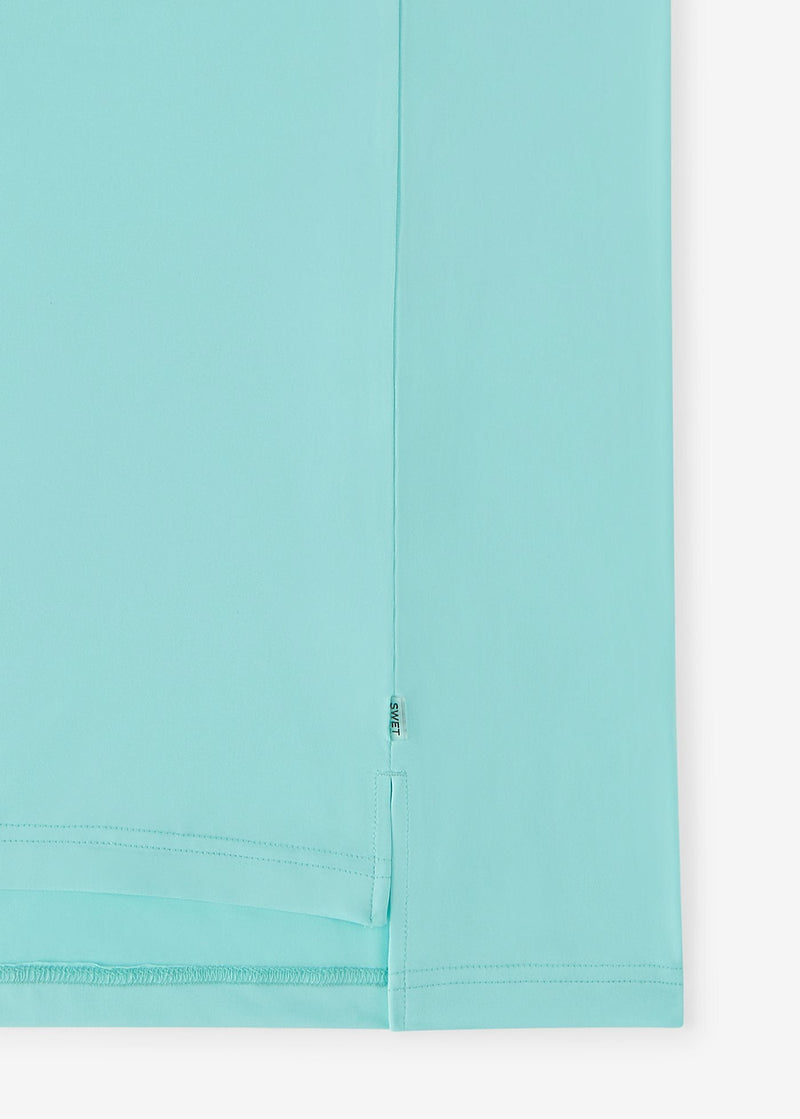 Performance Tipped Polo | Aqua w/Navy Tipping