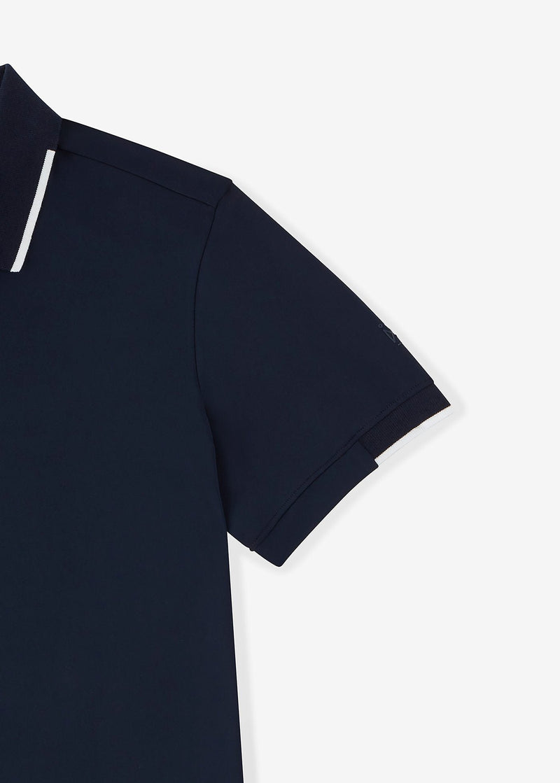 Performance Tipped Polo | Navy w/White Tipping